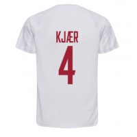 Dánsko Simon Kjaer #4 Vonkajší futbalový dres MS 2022 Krátky Rukáv